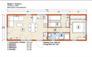 Casa Móvil Modelo A – Sobre Ruedas – 42 m² – 3 Dormitorios - Imagen 9