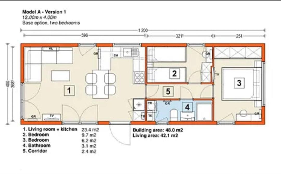 9-12.jpeg Casa Móvil Modelo A – Sobre Ruedas – 42 m² – 3 Dormitorios - Imagen 9